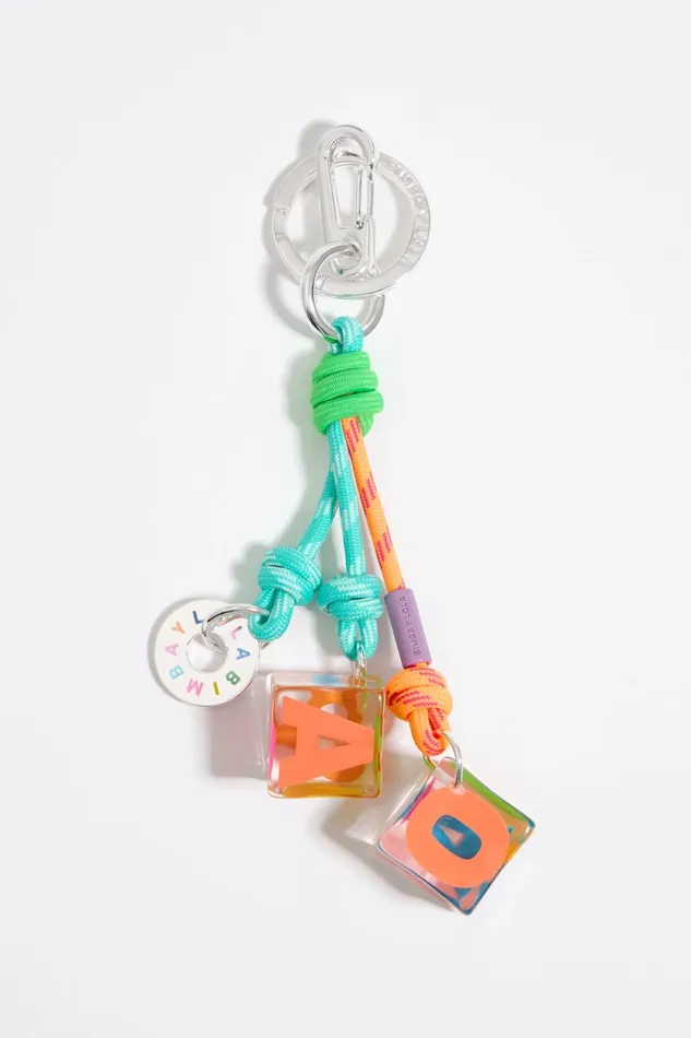 Aquamarine Resin Dice Key Ring Dark Aqua Women Bimba Y Lola Key Rings