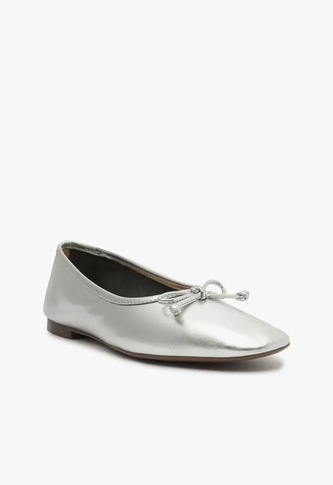 Arissa Silver Women Schutz Shoes Ballerinas