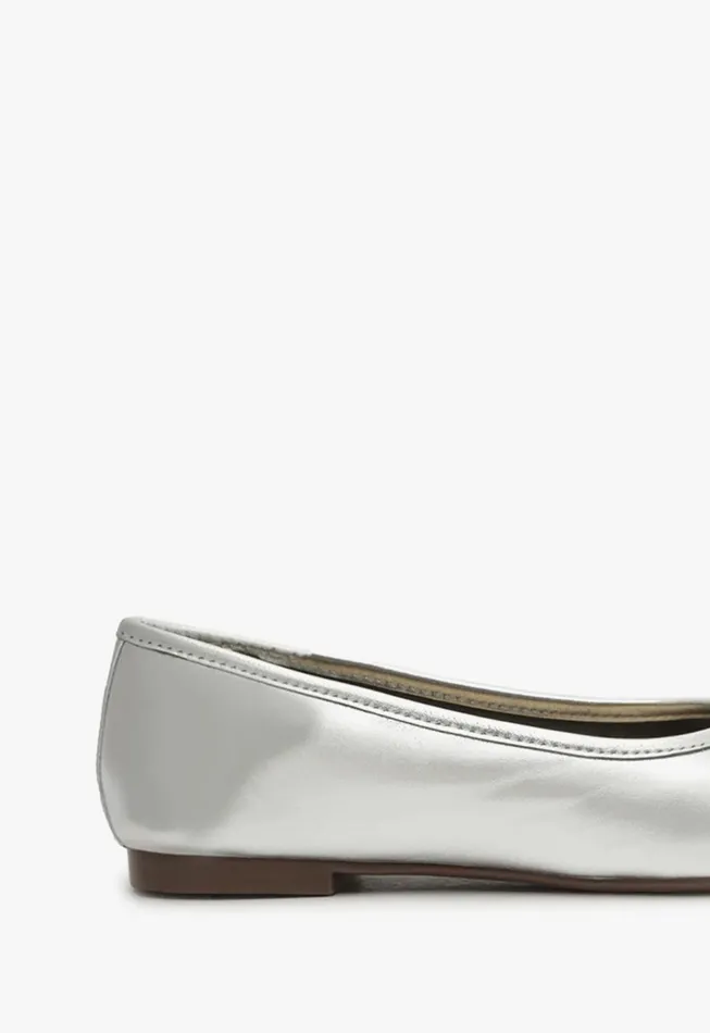 Arissa Silver Women Schutz Shoes Ballerinas