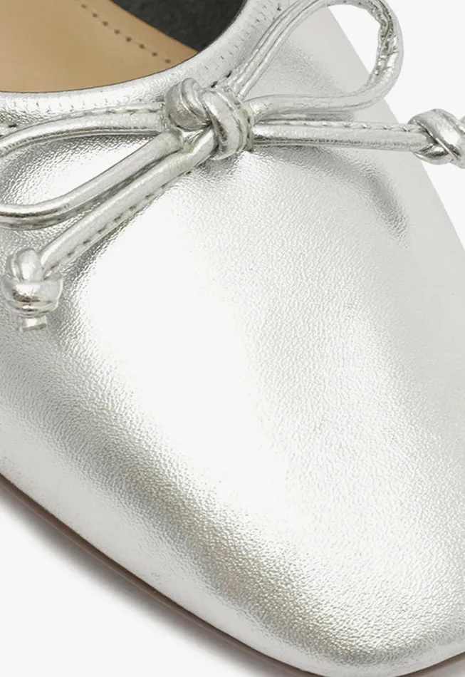 Arissa Silver Women Schutz Shoes Ballerinas