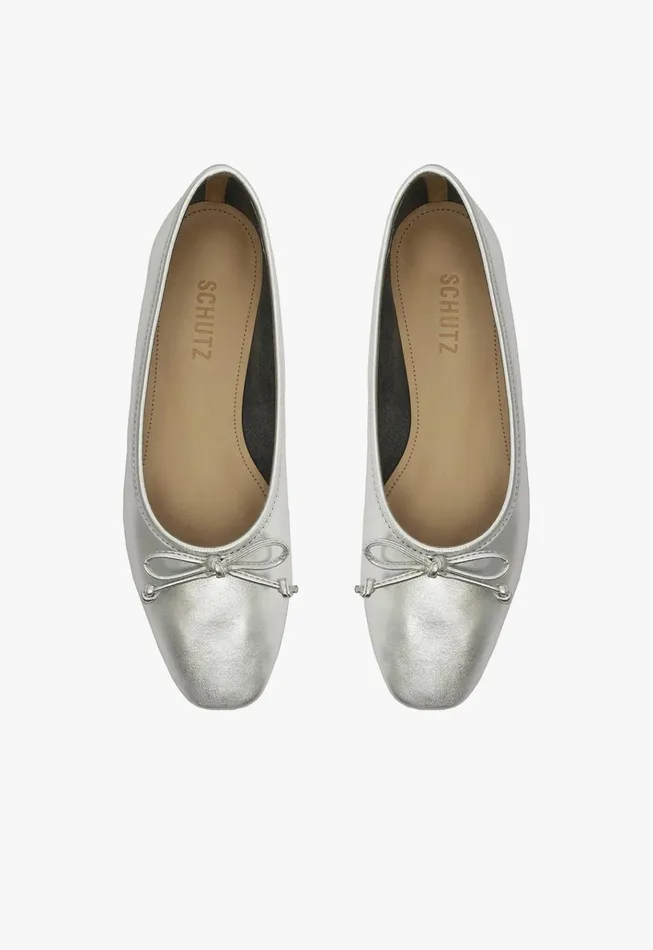 Arissa Silver Women Schutz Shoes Ballerinas