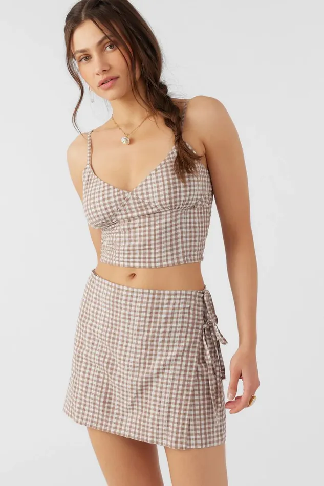 ARLI CECE GINGHAM SKIRT Women O039NEILL Collections