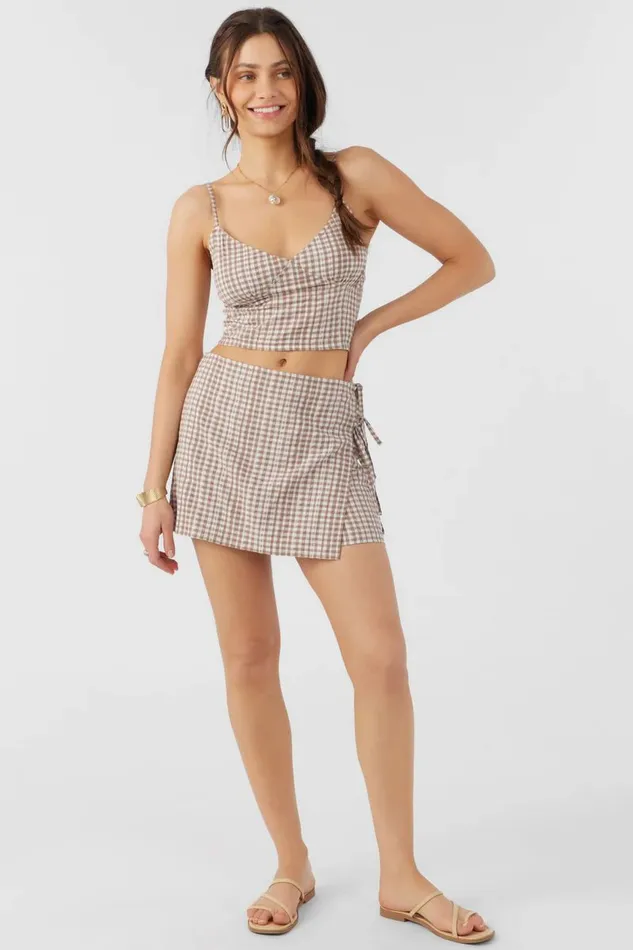ARLI CECE GINGHAM SKIRT Women O039NEILL Collections