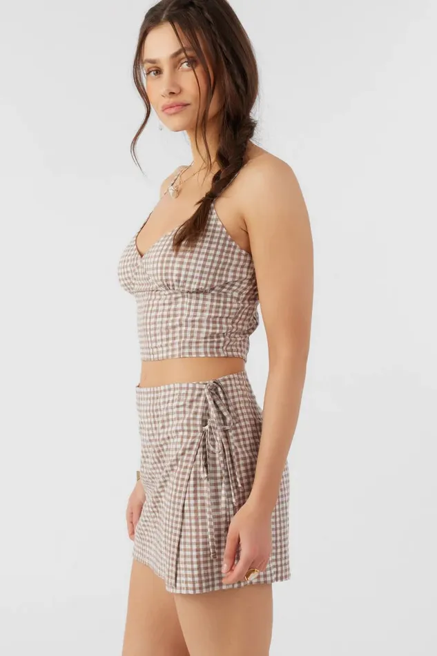 ARLI CECE GINGHAM SKIRT Women O039NEILL Collections