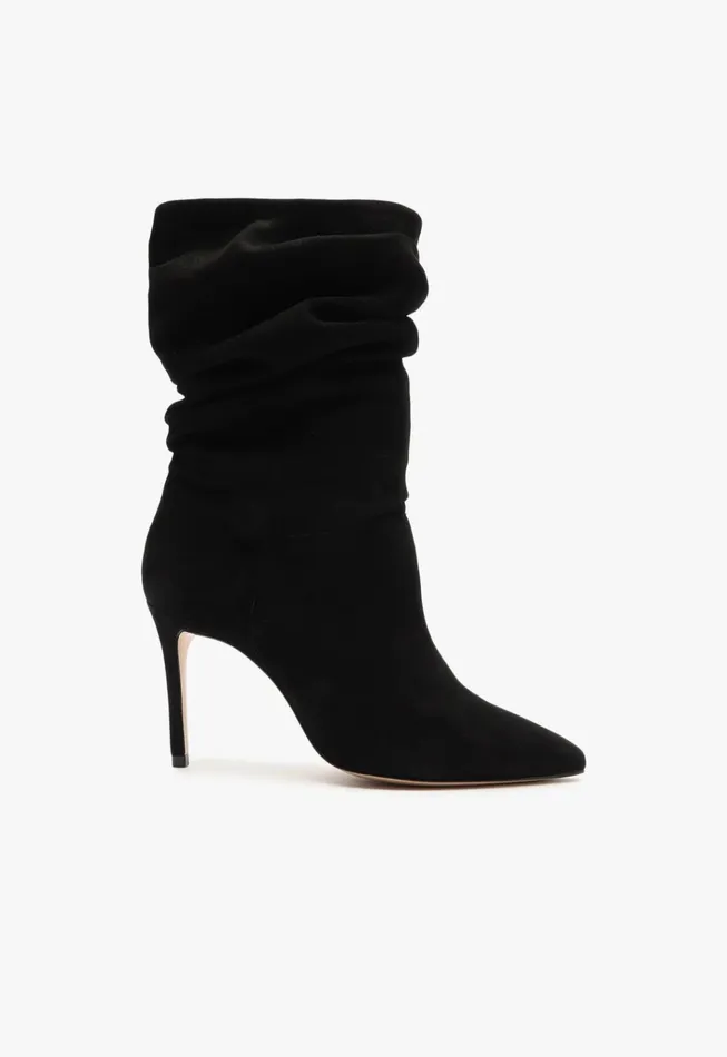 Ashlee Suede Bootie Black Women Schutz Shoes Booties