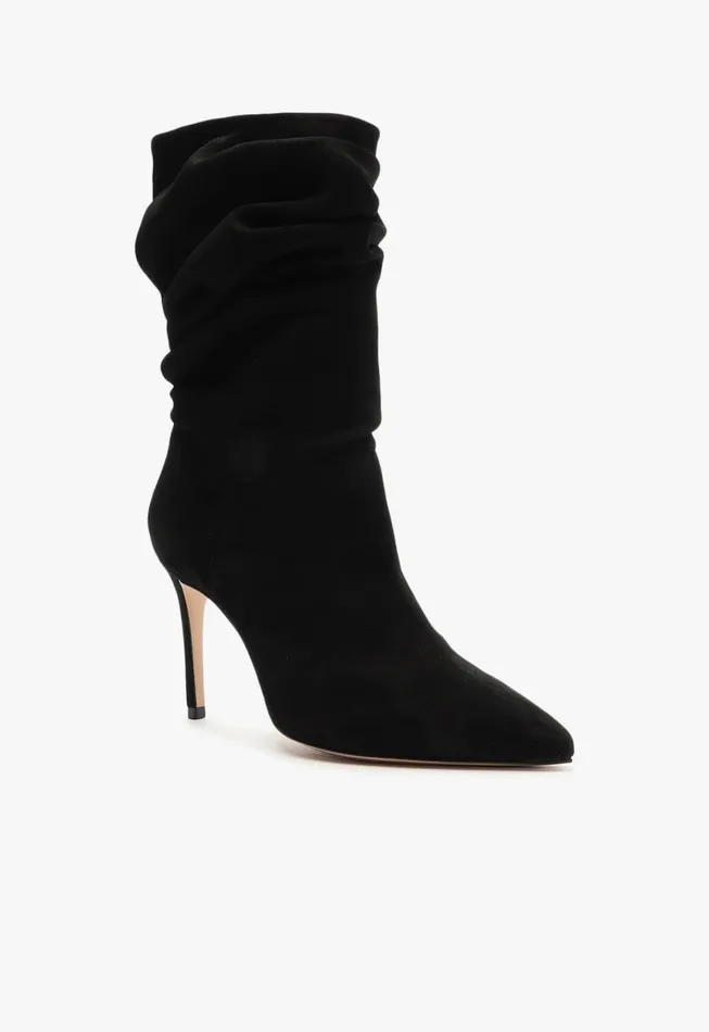 Ashlee Suede Bootie Black Women Schutz Shoes Booties