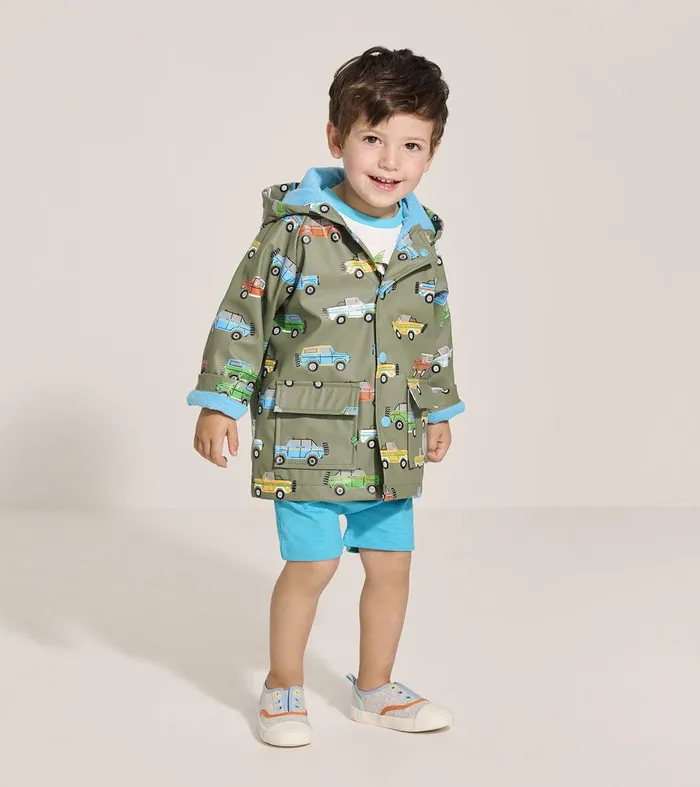 Baby and Toddler Boys OffRoading ButtonUp Rain Jacket Hatley