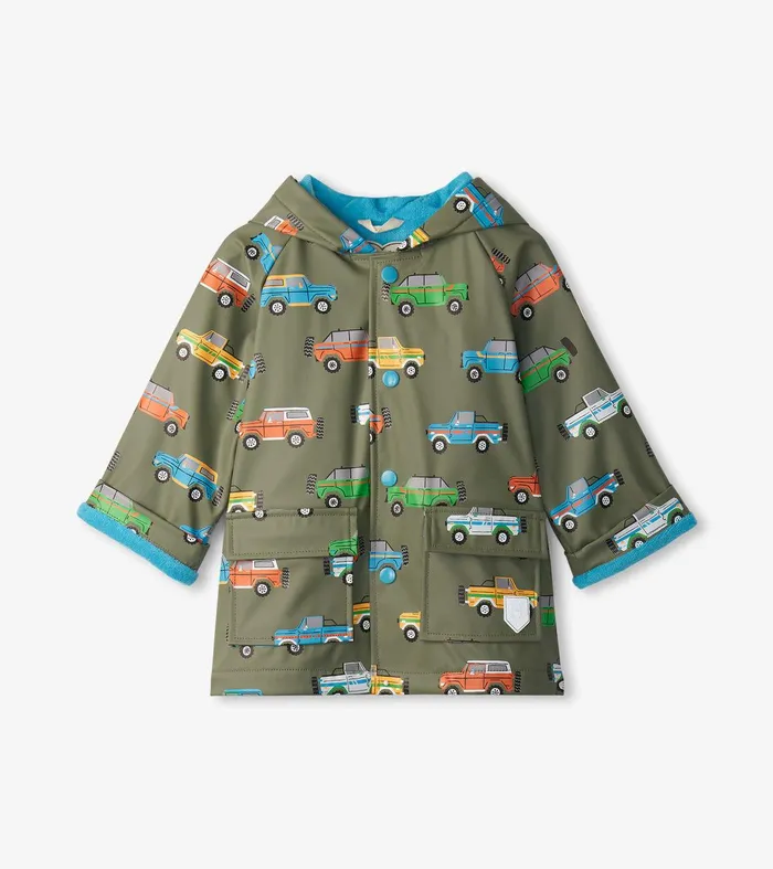 Baby and Toddler Boys OffRoading ButtonUp Rain Jacket Hatley