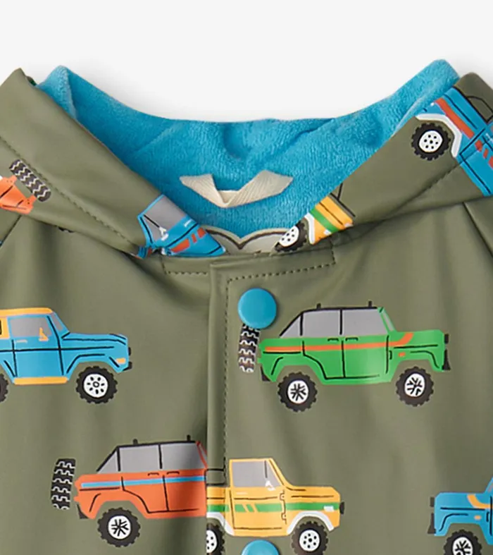 Baby and Toddler Boys OffRoading ButtonUp Rain Jacket Hatley