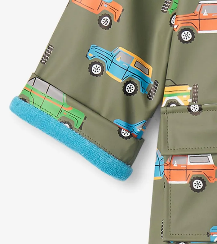 Baby and Toddler Boys OffRoading ButtonUp Rain Jacket Hatley