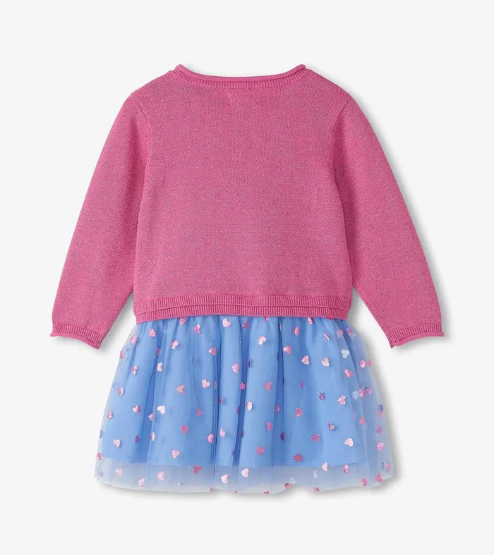 Baby and Toddler Girls French Bulldogs Drop Waist Sweater Dress Hatley