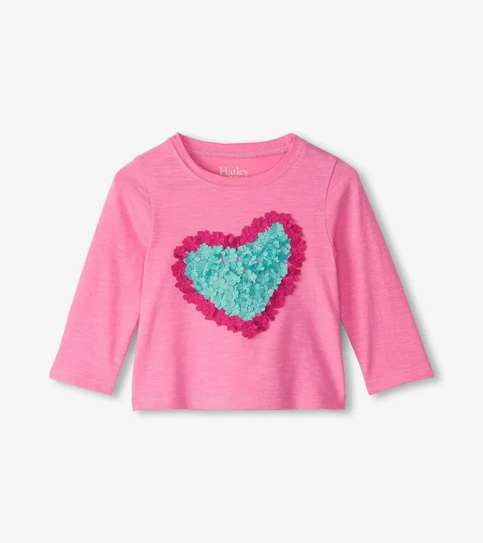 Baby and Toddler Girls Happy Hearts Long Sleeve TShirt Hatley