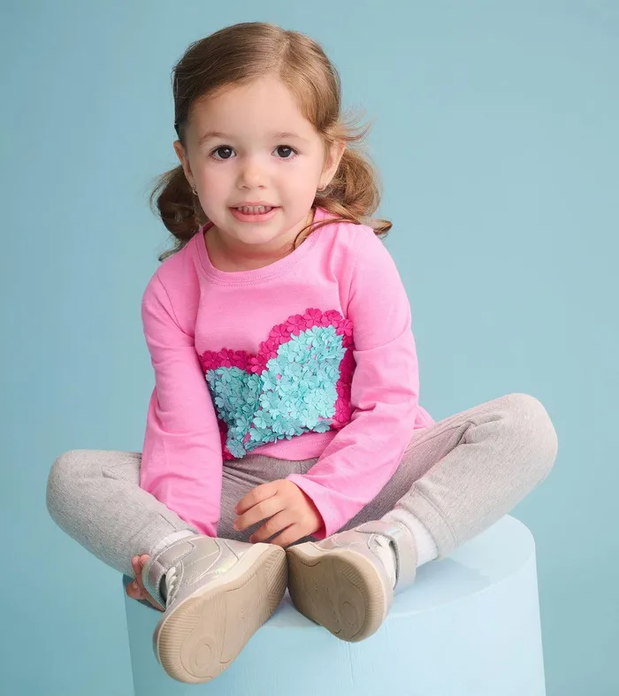 Baby and Toddler Girls Happy Hearts Long Sleeve TShirt Hatley