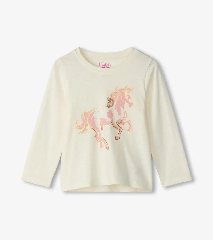 Baby and Toddler Girls Prize Pony Long Sleeve TShirt Hatley