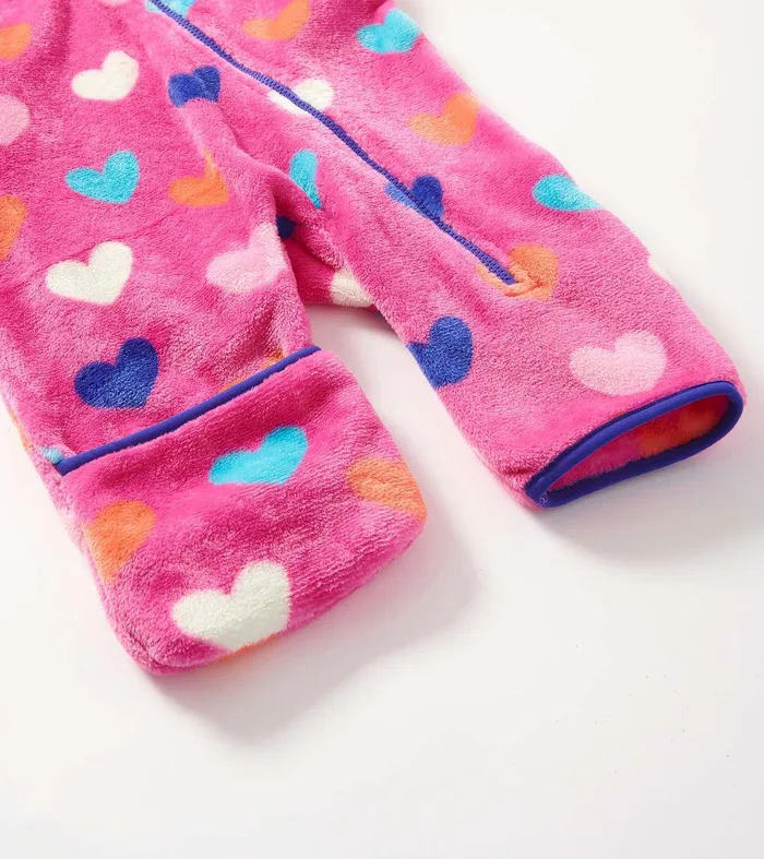 Baby Girls Hearts Fleece Suit Hatley