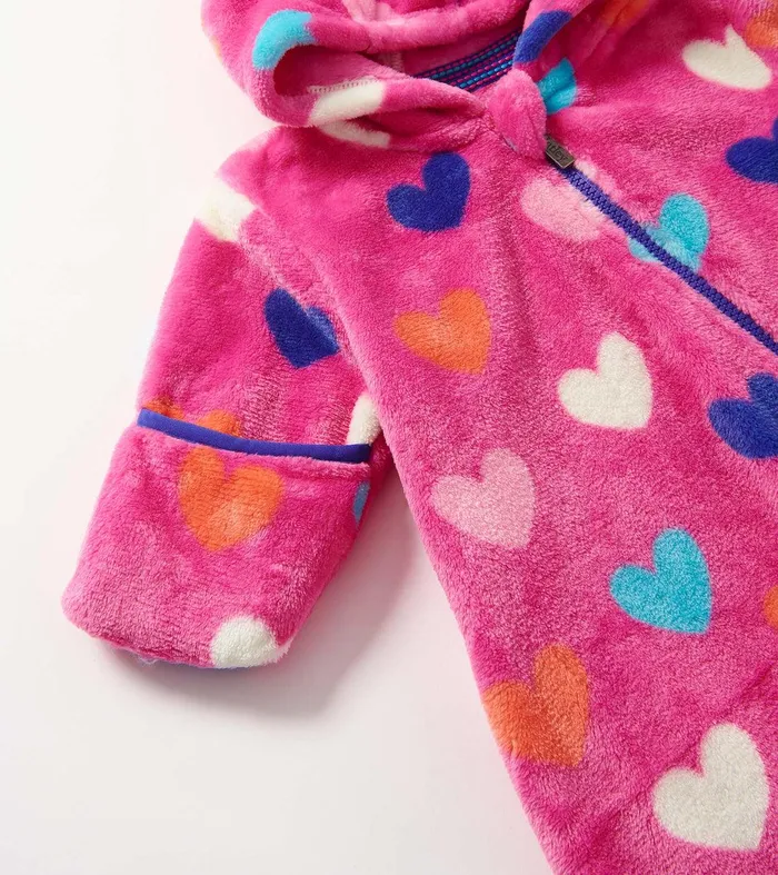 Baby Girls Hearts Fleece Suit Hatley
