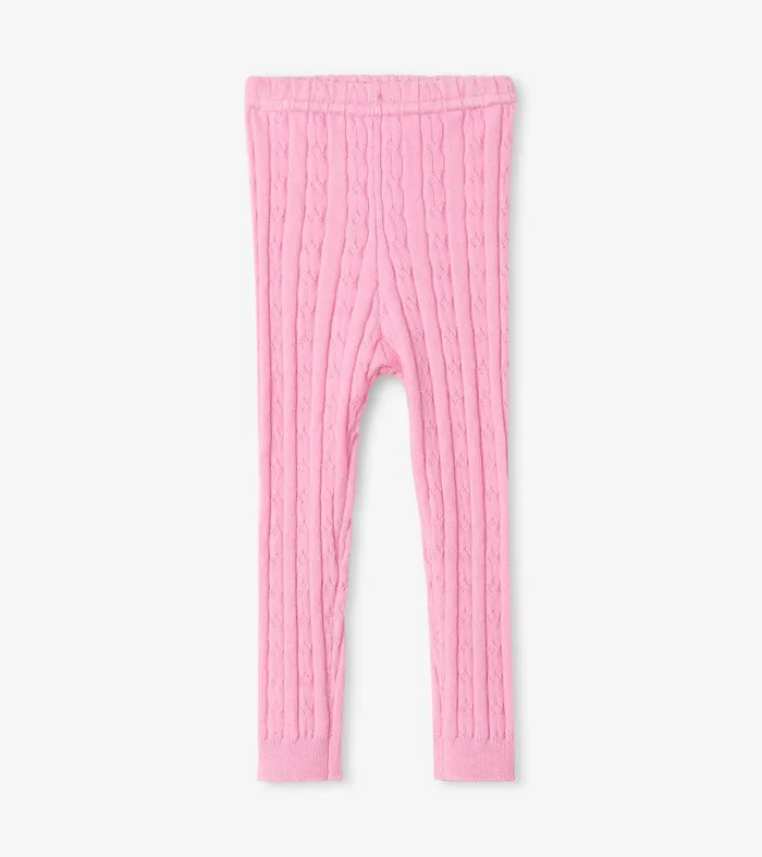Baby Pink Cable Knit Leggings Hatley
