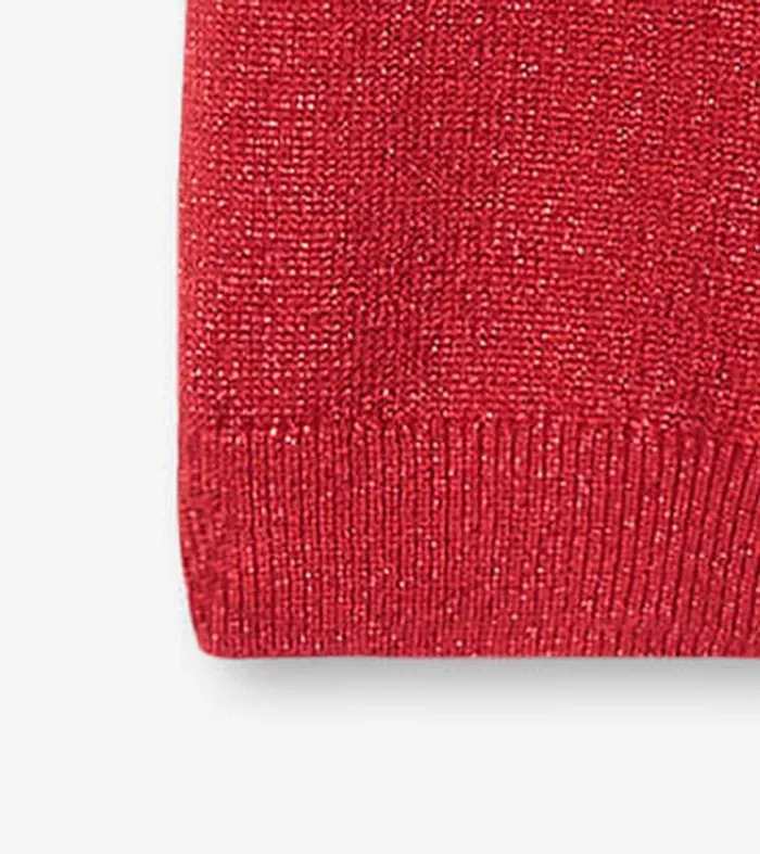 Baby Red Shimmer Cable Knit Leggings Hatley