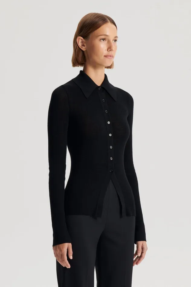 Babywool Women Scanlan Theodore BABYWOOL CARDIGAN Black All Babywool Women Scanlan Theodore BABYWOOL CARDIGAN Black All