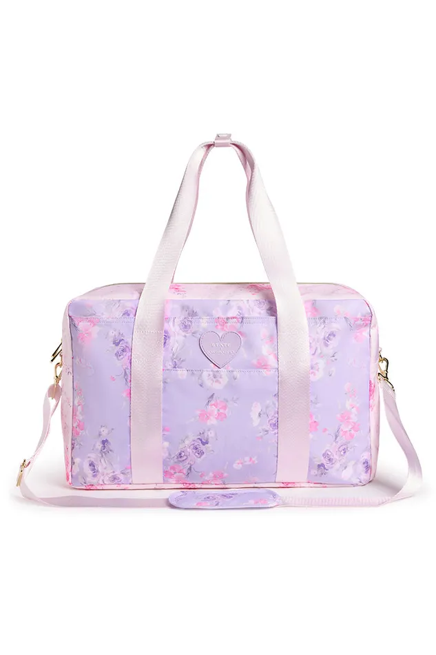 Bags and Travel Women LoveShackFancy State Wellington Weekender Happy Thoughts
