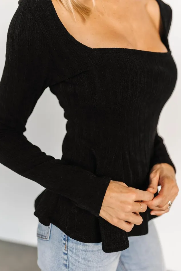 Baltic Born Blouses Shirts Women Murphy Square Neck Top Black Baltic Born Blouses Shirts Women Murphy Square Neck Top Black