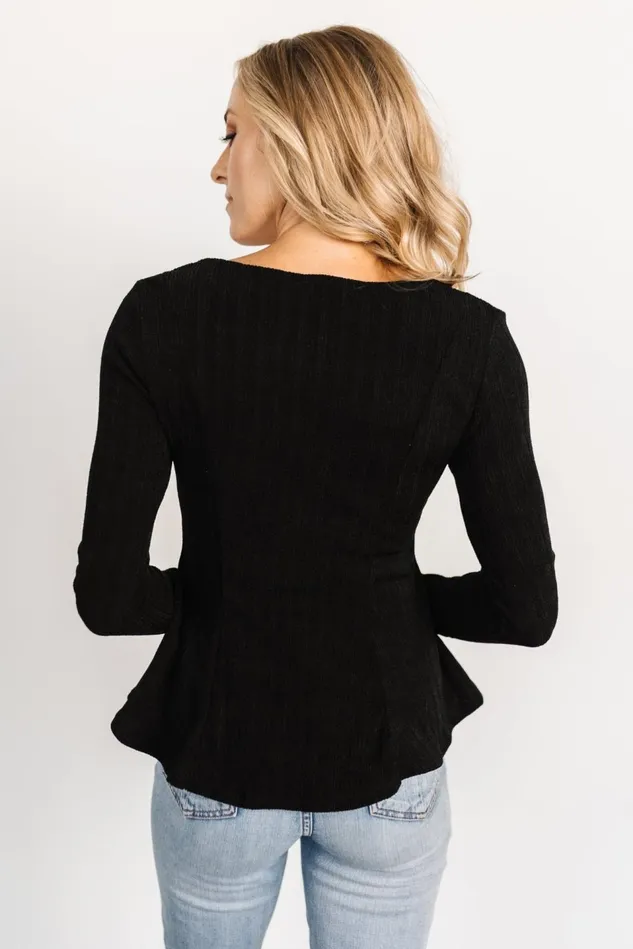 Baltic Born Blouses Shirts Women Murphy Square Neck Top Black Baltic Born Blouses Shirts Women Murphy Square Neck Top Black