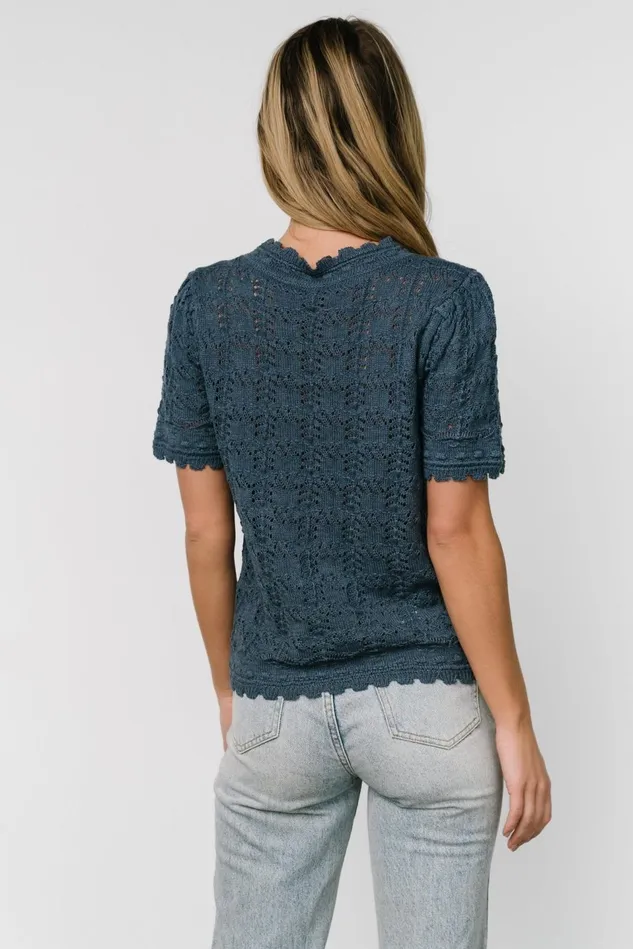 Baltic Born Blouses Shirts Women Serenity Knit Sweater Top Slate Baltic Born Blouses Shirts Women Serenity Knit Sweater Top Slate
