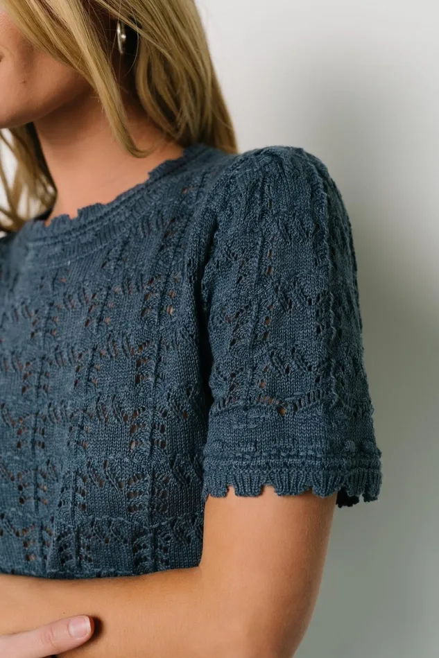 Baltic Born Blouses Shirts Women Serenity Knit Sweater Top Slate Baltic Born Blouses Shirts Women Serenity Knit Sweater Top Slate