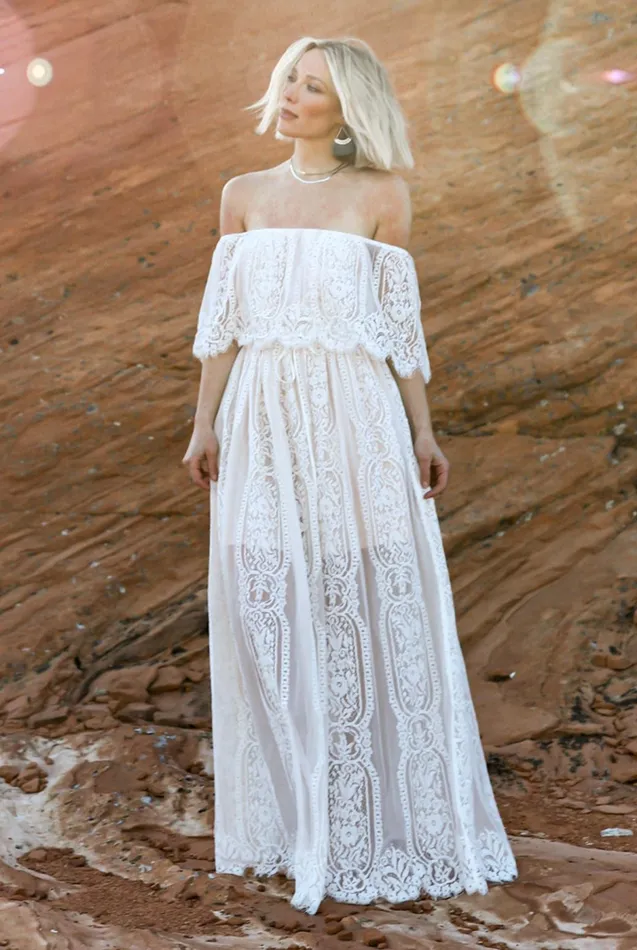 Baltic Born Bridal Women Caroline Lace Maxi Dress Off White Baltic Born Bridal Women Caroline Lace Maxi Dress Off White