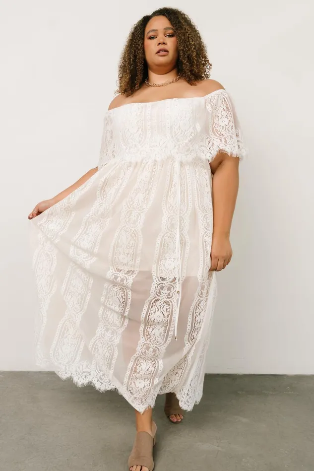 Baltic Born Bridal Women Caroline Lace Maxi Dress Off White Baltic Born Bridal Women Caroline Lace Maxi Dress Off White