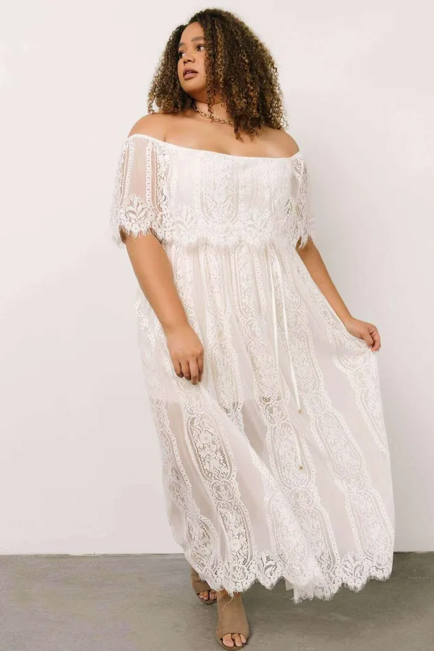 Baltic Born Bridal Women Caroline Lace Maxi Dress Off White Baltic Born Bridal Women Caroline Lace Maxi Dress Off White