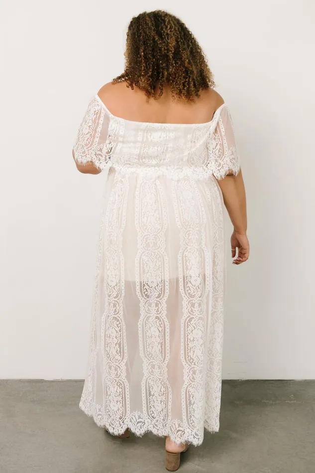 Baltic Born Bridal Women Caroline Lace Maxi Dress Off White Baltic Born Bridal Women Caroline Lace Maxi Dress Off White