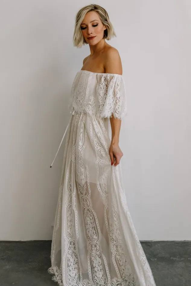 Baltic Born Bridal Women Caroline Lace Maxi Dress Off White Baltic Born Bridal Women Caroline Lace Maxi Dress Off White