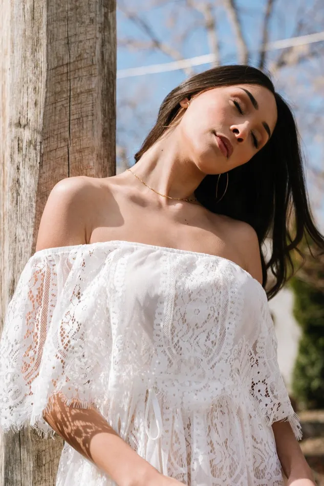 Baltic Born Bridal Women Caroline Lace Maxi Dress Off White Baltic Born Bridal Women Caroline Lace Maxi Dress Off White
