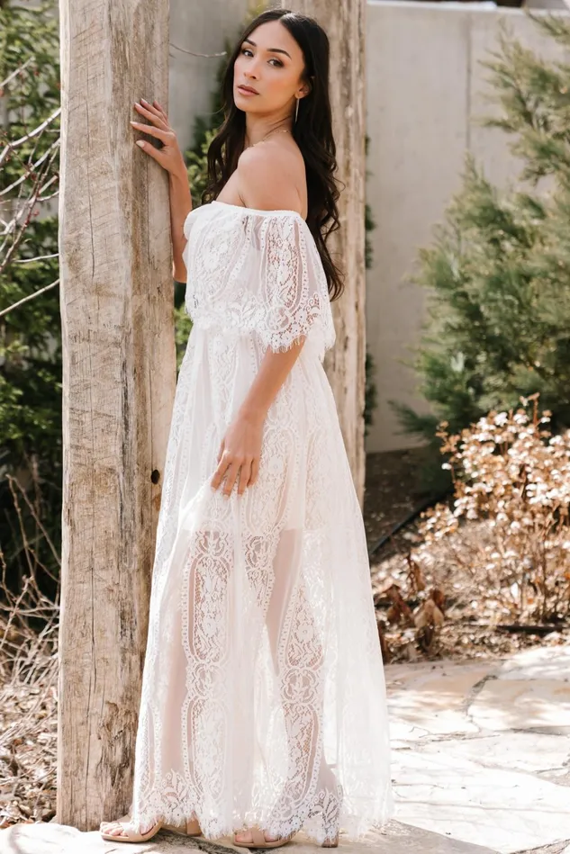 Baltic Born Bridal Women Caroline Lace Maxi Dress Off White Baltic Born Bridal Women Caroline Lace Maxi Dress Off White