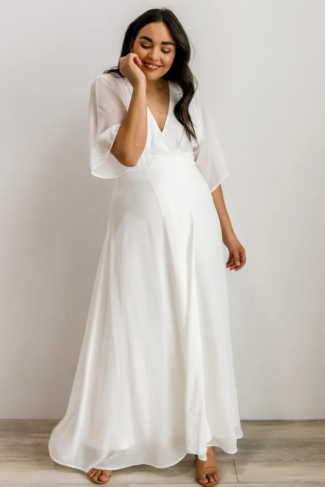 Baltic Born Bridal Women Lilly Wrap Maxi Dress Off White Baltic Born Bridal Women Lilly Wrap Maxi Dress Off White