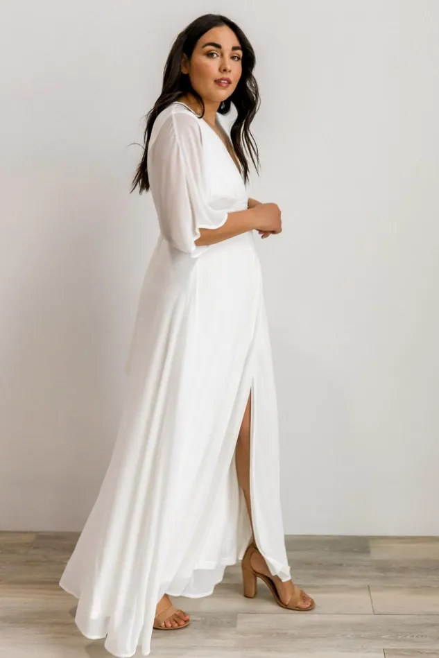 Baltic Born Bridal Women Lilly Wrap Maxi Dress Off White Baltic Born Bridal Women Lilly Wrap Maxi Dress Off White