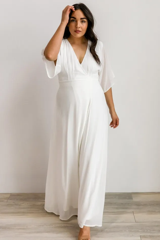 Baltic Born Bridal Women Lilly Wrap Maxi Dress Off White Baltic Born Bridal Women Lilly Wrap Maxi Dress Off White