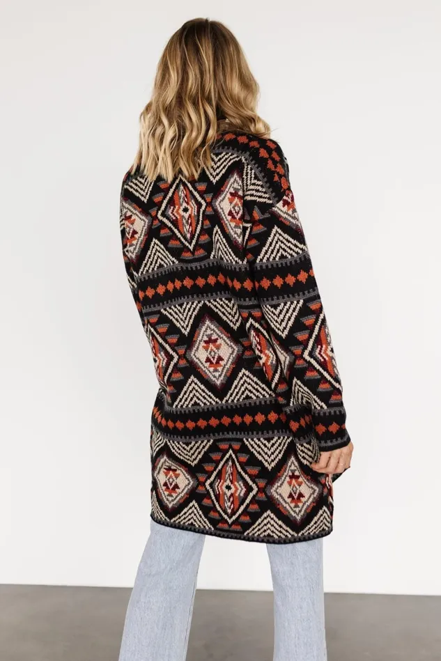 Baltic Born Cardigans Women Billings Knit Cardigan Black Multi Baltic Born Cardigans Women Billings Knit Cardigan Black Multi
