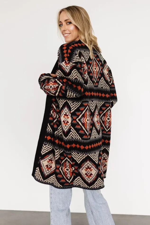 Baltic Born Cardigans Women Billings Knit Cardigan Black Multi Baltic Born Cardigans Women Billings Knit Cardigan Black Multi