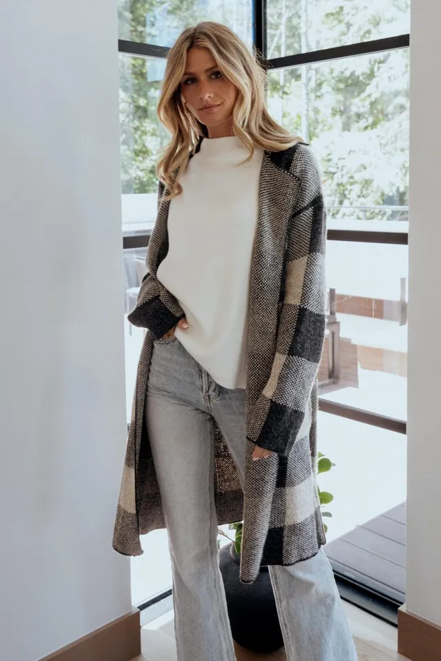 Baltic Born Cardigans Women Toronto Cardigan Black Taupe