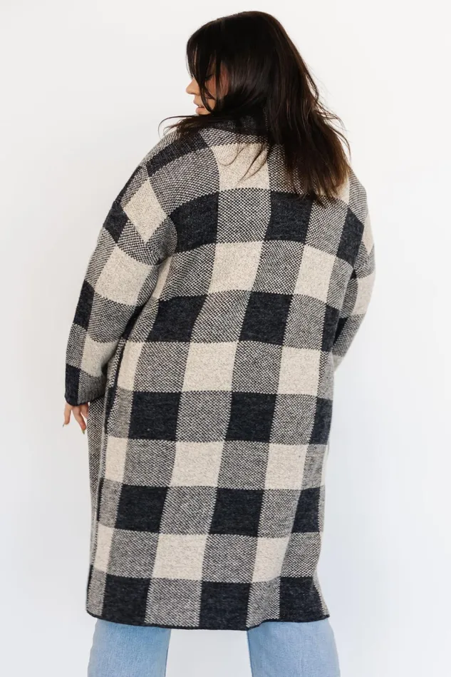 Baltic Born Cardigans Women Toronto Cardigan Black Taupe Baltic Born Cardigans Women Toronto Cardigan Black Taupe