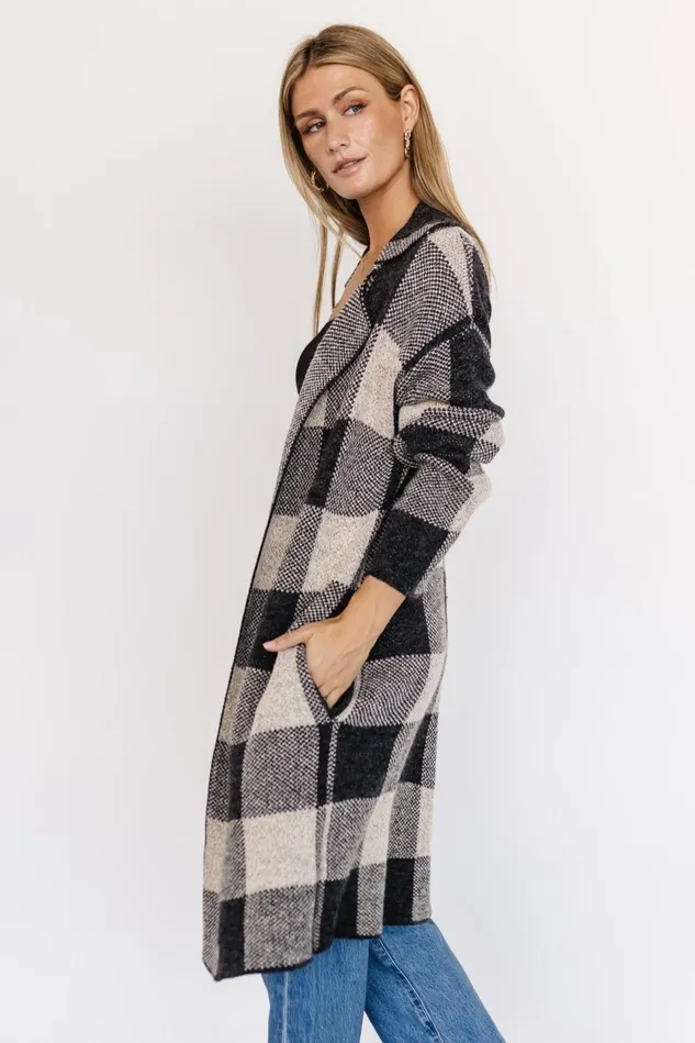 Baltic Born Cardigans Women Toronto Cardigan Black Taupe Baltic Born Cardigans Women Toronto Cardigan Black Taupe