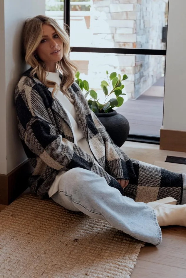 Baltic Born Cardigans Women Toronto Cardigan Black Taupe Baltic Born Cardigans Women Toronto Cardigan Black Taupe