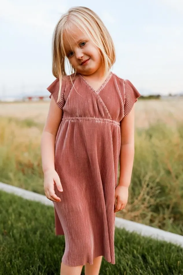 Baltic Born Flower Girl Women Toddler Athena Pleated Midi Dress Rose