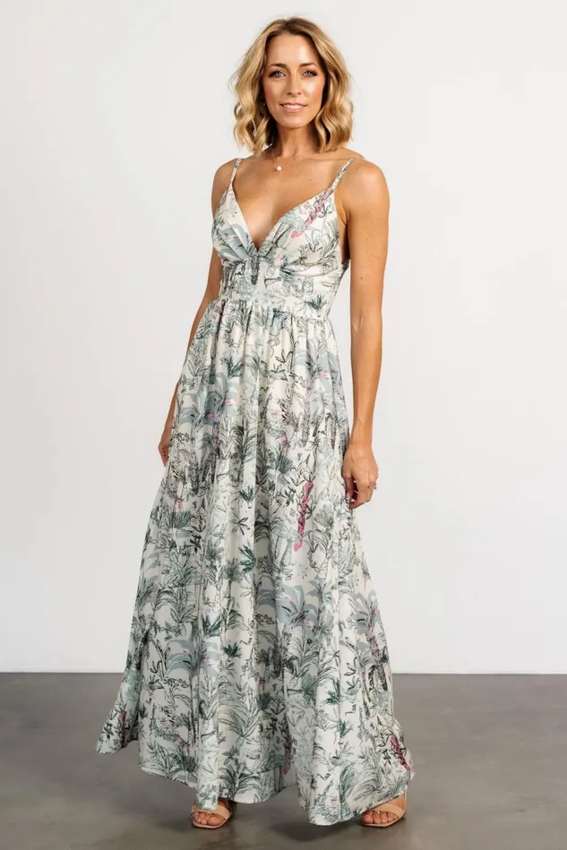 Baltic Born Maxi Dresses Women Naia Maxi Dress Natural Sage Print