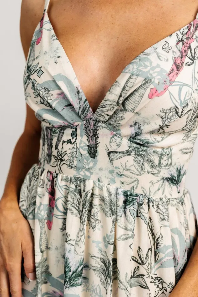 Baltic Born Maxi Dresses Women Naia Maxi Dress Natural Sage Print Baltic Born Maxi Dresses Women Naia Maxi Dress Natural Sage Print