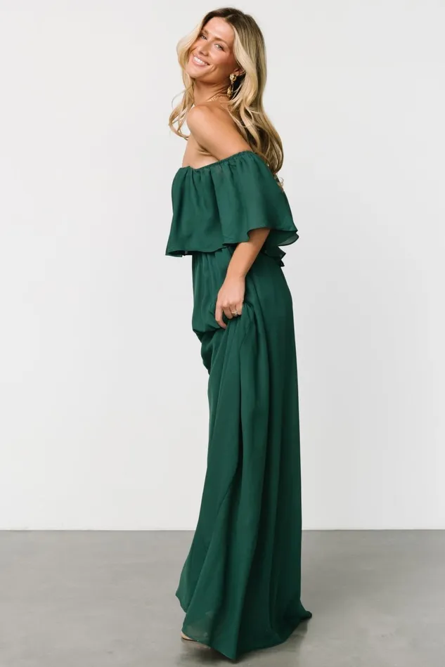 Baltic Born Mother Of The Bride Women Diana Off Shoulder Maxi Dress Emerald Baltic Born Mother Of The Bride Women Diana Off Shoulder Maxi Dress Emerald