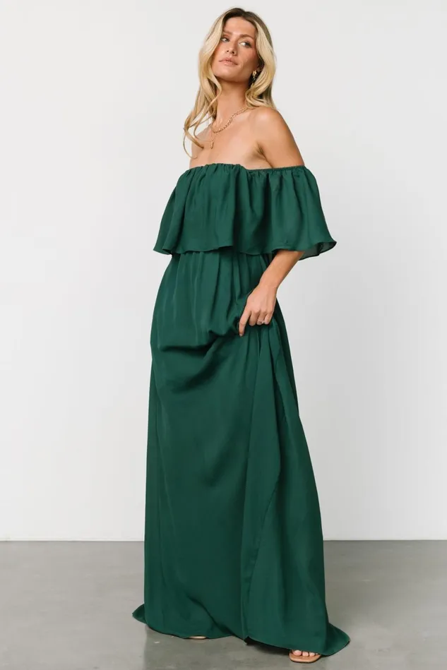 Baltic Born Mother Of The Bride Women Diana Off Shoulder Maxi Dress Emerald Baltic Born Mother Of The Bride Women Diana Off Shoulder Maxi Dress Emerald