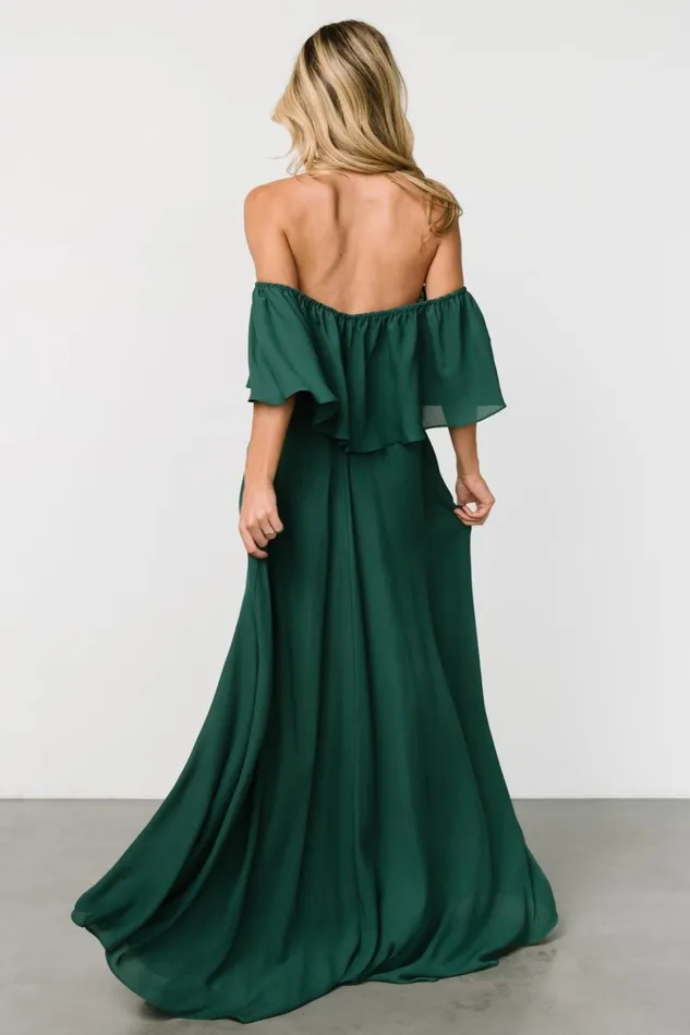 Baltic Born Mother Of The Bride Women Diana Off Shoulder Maxi Dress Emerald Baltic Born Mother Of The Bride Women Diana Off Shoulder Maxi Dress Emerald